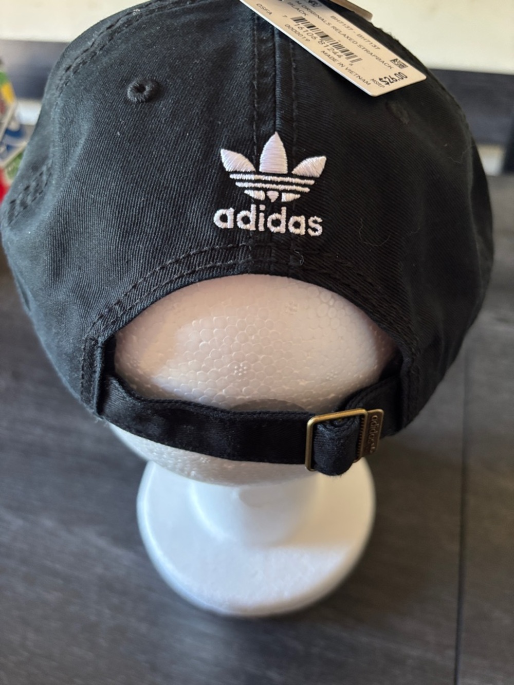 Adidas Black Cap with White Logo - Picture 3 of 3